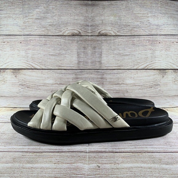 Sam Edelman Vaughn Ivory Leather Sandals Womens Size 8 M - Picture 3 of 8
